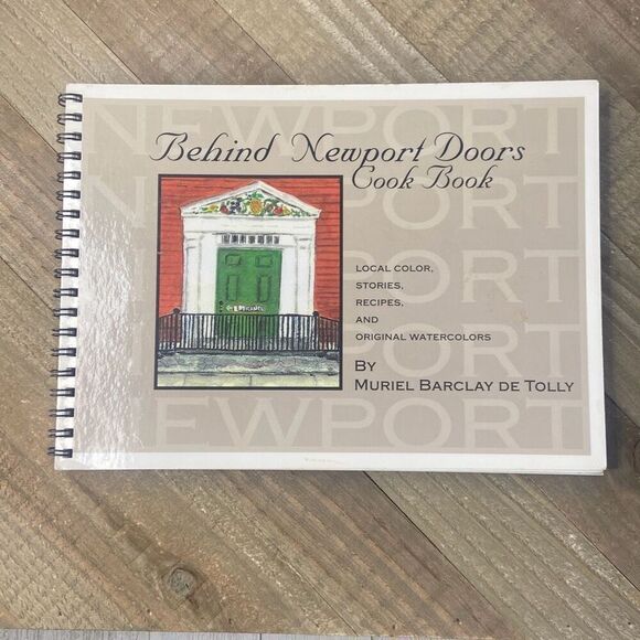 Behind Newport Doors Cookbook Local Stories Recipes & Watercolor Art *Signed* - Picture 1 of 10